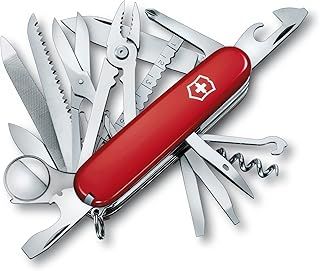 Victorinox Swiss Champ Swiss Army Knife, Medium, Multi Tool, 33 Functions, Blade, Scissors, Red