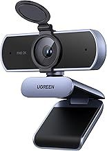 UGREEN 2K/30fps Webcam for PC, Automatic Light Correction, Webcam with Dual Microphones, Privacy Cover, Plug & Play, PC Camera for Mac, Laptop, Zoom, Skype, Streaming, Video Calling & Conferences
