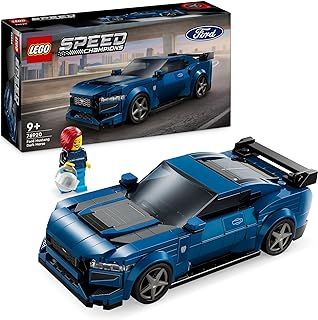 LEGO Speed Champions Ford Mustang Dark Horse Sports Car Toy Vehicle for 9 Plus Year Old Boys & Girls, Buildable Model Set with Driver Minifigure, Kids' Bedroom Decoration, Birthday Gift Idea 76920