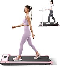 Bigzzia Walking Pad, 2.5HP Under Desk Treadmill for Home Office, Speeds 1-10KM/H, Portable Running Pad Walking Machine with LED Display & Remote Control, 145 KG Capacity, No Assembly