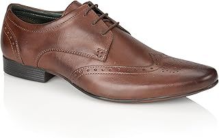 Silver Street London Men's Fleet Formal Leather Brogue Shoes