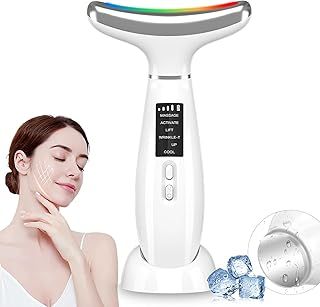 Thermal and Cooling Function Face Massager 4 Colors LED Facial Neck Beauty Device Multifunctional Skin Care Tools