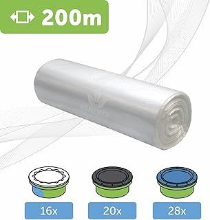 ECO Nappy Bin Liners 100% Compatible with Tommee Tippee TEC, Simplee, Twist and Click | Litter Locker II, Equivalent to 20 refills | Fragrance + Anti Odor EVOH+ SONESTA 200m