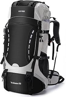 HOMIEE 45L 60L Hiking Rucksack for Men Women, Waterproof Walking Backpack Lightweight Skiing Camping Trekking Travel backpack for Fishing, Cycling, Climbing