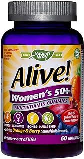 Women’s 50+ Multivitamin Gummies, Multi-Vitamins & Minerals with a Blend of 26 Fruits & Vegetables, Specially Balanced Formulation for Women, Suitable for Vegetarians - 60 Gummies