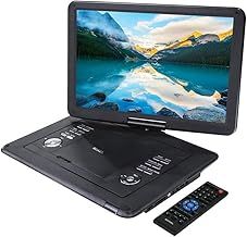 Roxel 12.5" Portable DVD Player with 10.1” Swivel Screen, 5-Hour Playback with Rechargable Battery, HDMI IN/Out, and Multi-Format Region-Free Playback (RDP-V10)