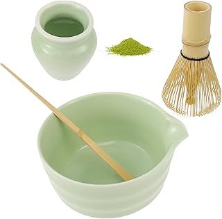 Matcha Whisk Set Japanese Matcha Tea Set Ceramic Matcha Bowl Matcha Whisk Holder Bamboo Matcha Whisk and Bamboo Scoop Reusable Matcha Making Kit Matcha Tea Set Whisk Starter Kit (B)