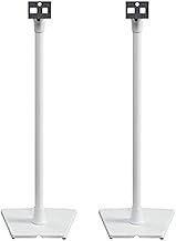 Sanus WSS22-W2 Wireless Speaker Stands designed for Sonos One, Play:1 and Play:3 - Pair (White)