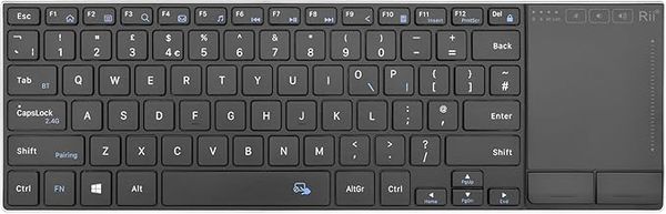 Rii Wireless Keyboard with Trackpad,Dual Mode Bluetooth &Wireless Keyboard with Touchpad,Metal Board for PC,Laptop, Tablet,Windows,Androids (BT+2.4G)
