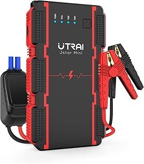 Car Battery Booster Jump Starter Power Pack,UTRAI 2500A Portable Car Jump Starter Power Bank for 12V Vehicles Motorcycle,with LCD Screen/LED Flashlight/QC3.0 (Up to 7L Gas/5.5LDiese)