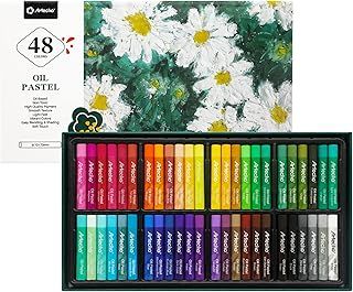 Oil Pastels Set of 48 Colors, Soft Oil Pastels for Art Painting, Drawing, Blending, Oil Crayons Pastels Art Supplies for Artists, Beginners, Students, Teachers