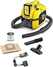 Kärcher 18v Multi-Purpose Vacuum Cleaner WD 1 Compact Battery, wet and dry vacuum cleaner, cartridge filter, hose: 1.20 m, container size: 7 l, power: 230 W, 18v battery and charger included