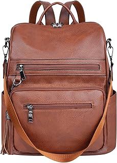 ECOTISH Women PU Leather Backpack Waterproof Casual laptop bag School Shoulder Bag for Ladies