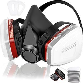 ANUNU Respirator Mask with Filters for Painting, Dust, Epoxy Resin, Chemical Respirator, Woodworking