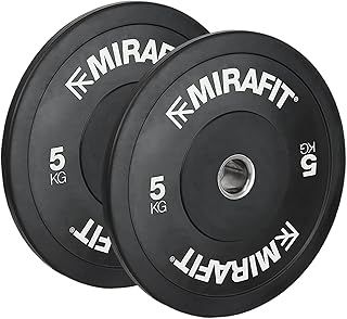 Mirafit Black Olympic Rubber Bumper Plates - Choice of Size
