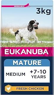Eukanuba Complete Dry Dog Food for Mature Senior Medium Breeds with Fresh Chicken 3 kg