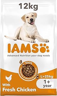 IAMS Complete Dry Dog Food for Adult 1+ Large Breeds with Chicken 12 kg