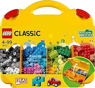 LEGO 10713 Classic Creative Suitcase, Toy Storage Case with Fun Colourful Building Bricks, Gifts for 4 plus Year old Kids, Boys & Girls