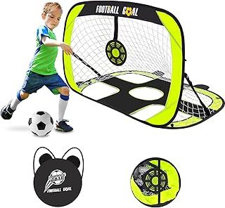 Kids Football Goal, Portable Pop Up Mini Goals for Kids, Multifunction Training Equipment