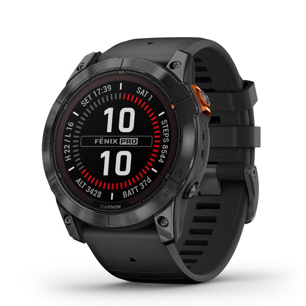 Garmin fēnix 7X PRO SOLAR, 51mm GPS smartwatch, multisport, SOLAR charging, advanced training features, touchscreen & Buttons, flash Light, up to 37 days battery, Black