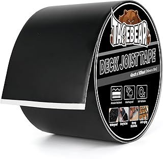 TAPEBEAR Joist Tape 100mm x 15m, Black, Waterproof, Anti-Corrosion, Weather Resistant for Wood Decks, Beams, Rim, Roof