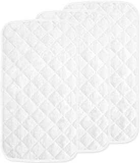 SPRINGSPIRIT Waterproof Changing Mat Liners Quilted, Pack of 3, Baby Skin Friendly Bamboo Terry, Diaper Changing Liners, Larger in 28" x 15