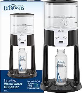 Dr. Brown's Insta-Prep Warm Water Dispenser to Instantly Prepare Baby’s Formula Bottle,Large Capacity Glass Tank with 3 Temperature Settings,Black