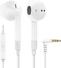 FEROX Wired Earbuds in-Ear Headphones, Earphones with Microphone, 5 Years Warranty, Noise Isolation Corded for 3.5mm Jack Ear Buds for iPhone, iPad, Samsung, Computer, Laptop, Gaming, Sports