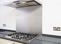 Satin Stainless Steel Splashback/Backsplash - 600 x 400mm - 1.2mm Thick - Easy to Install - for Kitchen/Cooker Hood - Fire Door Guru®