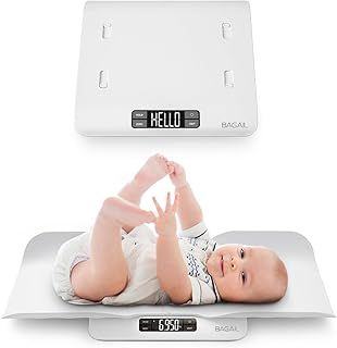 Baby Scale with Safe and Comfortable Tray, Large LCD Display, Tare and Hold Functions, Multipurpose Digital Weighing Scale, Can Be Served As Infant Scale, Toddler Scale, or Pet Scale