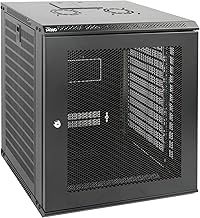 Tecmojo 12U Wall Mount Server Cabinet IT Network Rack Enclosure Lockable Door and Side Panels Black, Standard Mesh Door, 17.7 inch Depth（450mm）, for 19” IT Equipment, A/V Devices, Flat Package