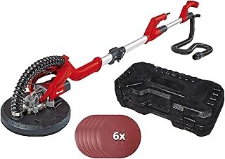 Einhell 4259930 Drywall Sander And Polisher | TC-DW 225 Rotating Sanders For Walls | 600W, 1500RPM, 225mm Sanding Disc, Telescopic Handle And Integrated Dust Extraction | Includes 6 Sanding Discs, 20.5 cm*129.0 cm*25.0 cm