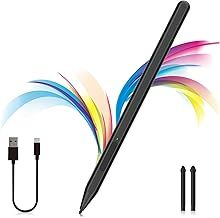 Stylus Pen for Microsoft Surface Pro11/10/9/8/X/7+/6/5/4/3/Surface 3, Surface Go 3/2/1, Surface Laptop/Studio/Book 4/3/2/1 with Eraser Side Button,Palm Rejection,Tilt Function,1024 Pressure (Black)