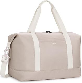 Ryanair Cabin Bags 40x20x25, 20L Underseat Hand Luggage Bag, Foldable Carry On Bag with Removable Wet Pocket, Water-Resistant Overnight Hospital Weekend Bag for Women, Beige (Patent Pending)
