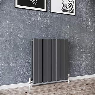 ELEGANT 600 x 600 mm Anthracite Horizontal Column Designer Radiator Double Flat Panel Radiator Heater