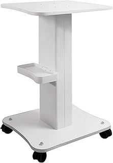 Kalolary Beauty Salon Trolley Cart, Aluminum Alloy Salon Spa Rolling Trolley Stand Mobile Cart with Wheel Beauty Instrument Storage Tray