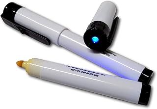 2 Pack Fake Forged Note Money Cash Note Bill Detector Pens - Counterfeit Note Checker Pens (With Integrated UV Light)