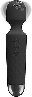 Discount Adult Rechargeable Wand Vibrator with 20 Stimulating Modes & 7 Powerful Speeds - Waterproof Wands for Adults crafted with Safe Silicone - Quiet Small & Slim Vibrating Magic Wand for Grown Ups