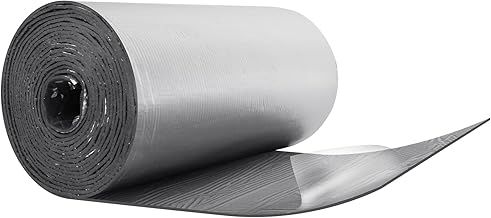 Dripex Self Adhesive Aluminium Foil Insulation, Thermal Soundproof Cotton Layer, Heat Reflector & Radiant Barrier, Ideal for Roofs, Walls & Camper, 7mm, 0.5m x 10m(5㎡)
