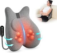 COMFIER Lumbar Support Cushion, Ergonomic Memory Foam Shoulder Massager, Shiatsu Back Massage with Heat, Graphene Heating Back Support for Office Chair