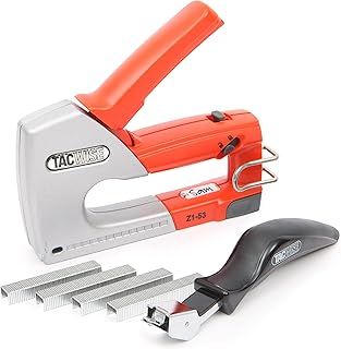 Tacwise 0889 Z1-53 Heavy Duty Metal Staple Gun with 200 Staples and Staple Remover, Uses Type 53 / 4 - 8 mm Staples