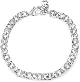 8mm Silver Plated Belcher Bracelet: Opulent 8-Inch Luxury with Diamond-Cut Detailing for the Ultimate Statement in Elegance.