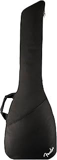 Fender Economy Gig Bag for Bass Guitar, Suitable for Most Guitar Shapes, 5mm Padding with Nylon Lining, Handle and Backpack Straps, Storage Pocket, Black