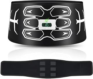 ABS Trainer Muscle Stimulator,Washable EMS Muscle Stimulator, Non-Replacing Skin-Friendly Silicone Pad, 6 Mode 15 Intensity Level, Stomach Toning Belt for Men&Women.