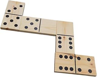 Quickdraw Giant Wooden Dominoes – 28 Large Traditional Dominoes for Indoor & Outdoor Fun – Ideal for Family Parties & Events – Sturdy Box