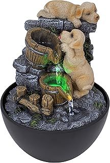 Lovely Labs Indoor Water Fountain with LED Light | Size 13.3 * 13.3 * 18 Cm | USB |