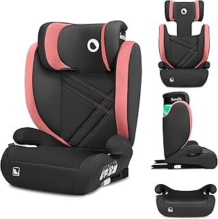 Lionelo Hugo i-Size Child Car Seat with ISOFIX & Belt Mount for Kids Group 2-3(100-150cm) Latest R129 Standard, 8 Level Headrest, Memory Foam, Armrests, Advanced Side Protection, Washable upholstry