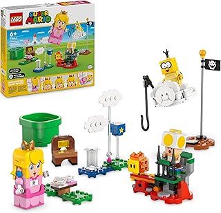 LEGO Super Mario Adventures with Interactive Peach, Princess Toy Playset for Kids, Yellow Toad Figure, Nintendo Gift for 6 Plus Year Old Girls, Boys and Gamers, 71441