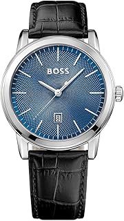 BOSS Analogue Quartz Watch for Men CLASSIC 1 Collection with Black Leather Strap - 1513400