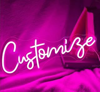 KAEGORT Neon Light Sign Personalised, Custom Neon Sign USB/Dimmable Decoration LED Neon Strip Light Up Letters for Wall Bedroom Gaming Birthday Wedding Bar Café Name Sign(10''-60'', 11 color option)